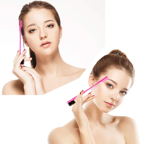 Vista 7 de 10 piezas de cepillo de borde de pelo doble cara control cepillo peine paquete combinado peine suave peinado 5