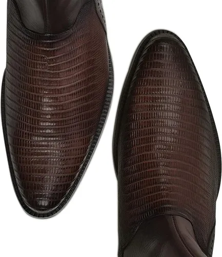 Vista 5 de Cuadra Botines de vestir con lagarto (827LTTS), Marrón