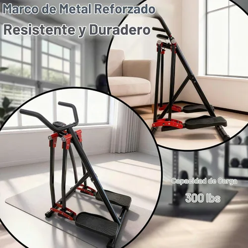 Vista 4 de Máquina de ejercicios Air Walker, entrenador elíptico Space Walker con pantalla LCD, resistencia ajustable para uso doméstico