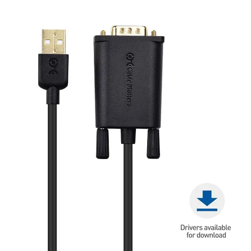 Vista 6 de Cable Matters Cable adaptador USB a serie macho a macho - 3 pies, RS232 a USB2.0, cable USB a DB9, compatible con Windows 11/10/8/7/Vista/XP, macOS