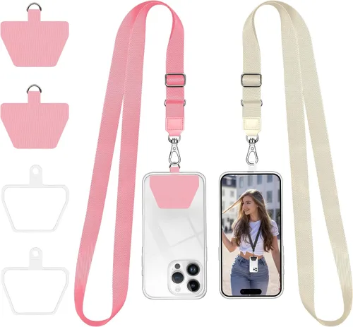 Vista 10 de Doormoon Cordón para teléfono, correa ajustable universal para el cuello, para llaves, insignias de identificación, cordón para teléfono celular