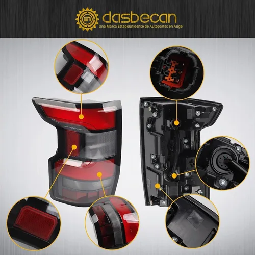 Vista 6 de Dasbecan - Conjunto de luz trasera compatible con Nissan Frontier 2022-2026 Lado izquierdo del conductor