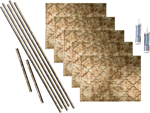 Vista 20 de FASÄDE Mónaco - Kit decorativo de vinilo para salpicaduras de 15 pies cuadrados en cachemira