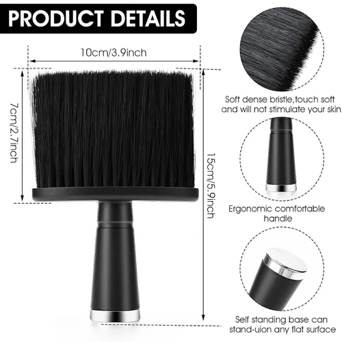 Vista 2 de Cepillo de pelo suave para limpiar el cuello y las orejas, suministros de peluquería