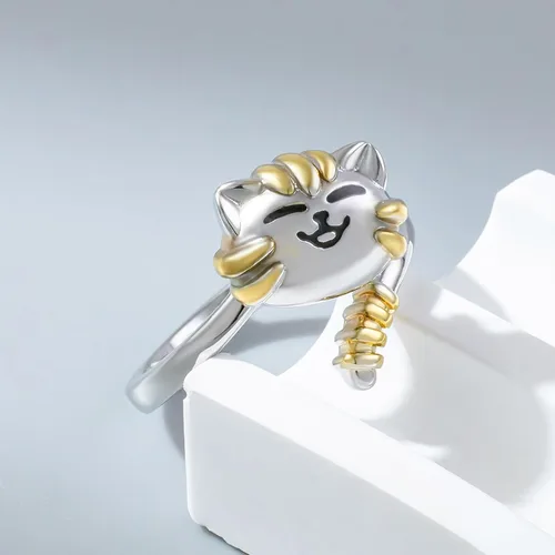 Vista 65 de Anillo de plata de ley 925, minimalista, ajustable, hecho a mano, para mujeres y niñas