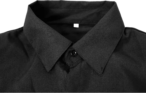Vista 3 de Rela Bota Camisas de lino de algodón para hombre, estilo casual, con botones, manga larga, ajuste holgado, ligeras