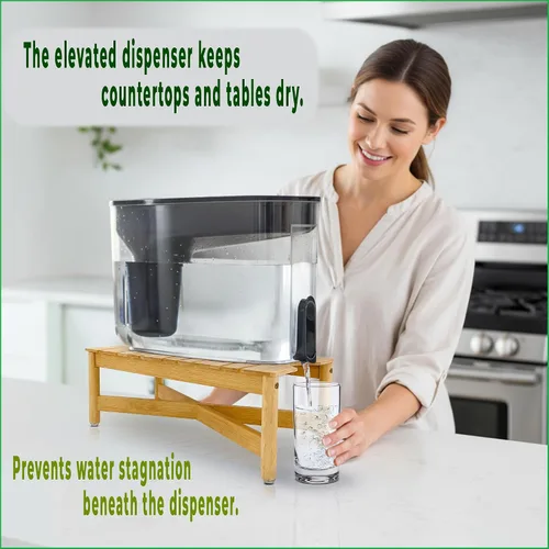 Vista 4 de Soporte para dispensador de filtro de agua, adecuado para dispensadores de agua de encimera con sistema de filtro, fácil de instalar, duradero