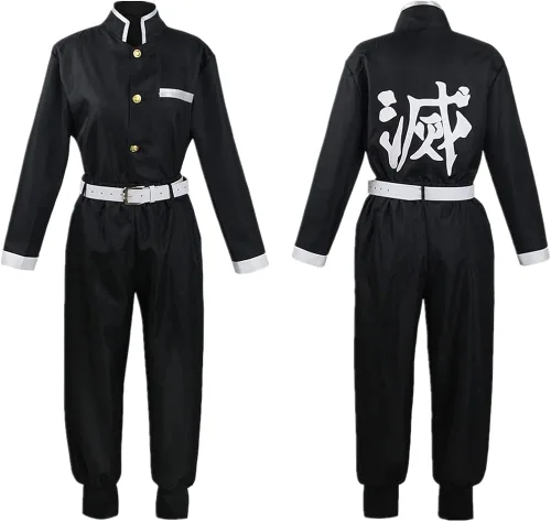 Vista 4 de HOKEPLI Disfraz de anime para cosplay, kimono, conjunto de kimono de Halloween, unisex