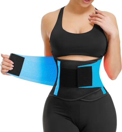 Vista 13 de VENUZOR Cinturón de entrenamiento de cintura para mujer – Faja reductora de cintura – Cinturón adelgazante – Cinturón deportivo (grado UP)