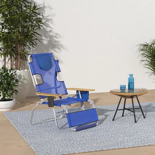 Vista 2 de Ostrich The Altitude 3N1 - Sillón reclinable ligero, azul, paquete de 2