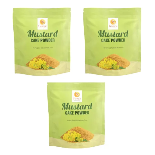 Vista 10 de Polvo de pastel de aceite de mostaza, fertilizante natural multiusos para flores, verduras, hierbas, árboles frutales y plantas, alimentos naturales
