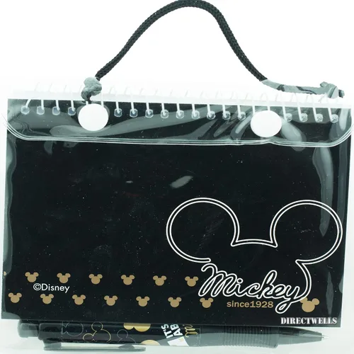 Vista 2 de Mickey AUTOGRAPH Disney Mickey Mouse - Libreta con bolígrafo retráctil, color dorado y negro Encuadernación desconocida