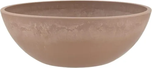 Vista 5 de PSW Pot Collection M20C - Maceta baja de plástico compuesto de piedra/madera de 8 pulgadas, sin orificio de drenaje (perforable), maceta