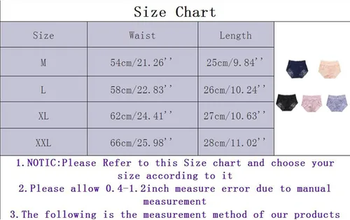 Vista 3 de 3 Pcs Pack Women's Sexy Transparent Mid Waist Full Lace with Crochet Embroidery Briefs Classic G-Strings Hipster