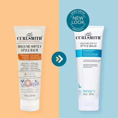 Vista 5 de CURLSMITH Hold Me Softly Style Balm - Curl Enhancing, Soft Hold Curl Cream, Lightweight, No Crunch Curl Cream, For All Curl Types, Vegan & Cruelty