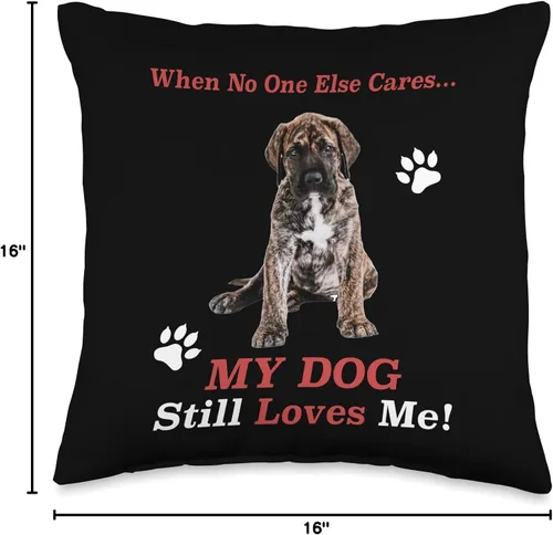 Vista 4 de Presa Canario Community Merch When No One Else Cares Funny Presa Dogo Canario, 16 x 16 pulgadas, multicolor