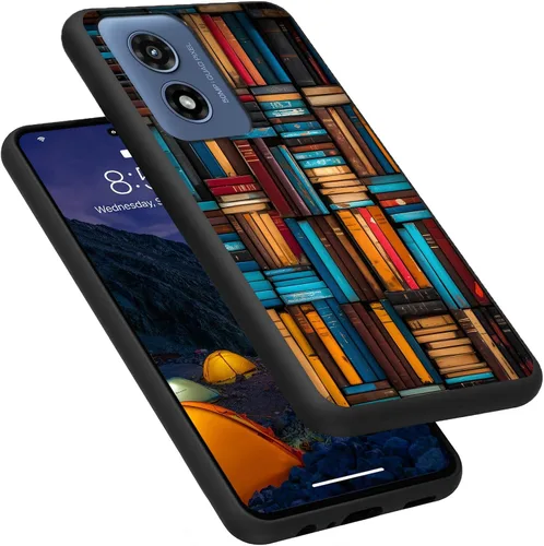 Vista 272 de Funda para Motorola Moto G Play 4G 2024, delgada y ligera, de silicona de TPU suave, color negro, ultrafina, para Motorola Moto G Play 4G 2024, Art