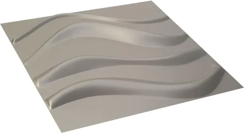 Vista 6 de Ekena Millwork 19 5/8 pulgadas de ancho x 19 5/8 pulgadas de alto Wave EnduraWall Panel decorativo de pared 3D, aluminio (cubre 2.67 pies cuadrados).