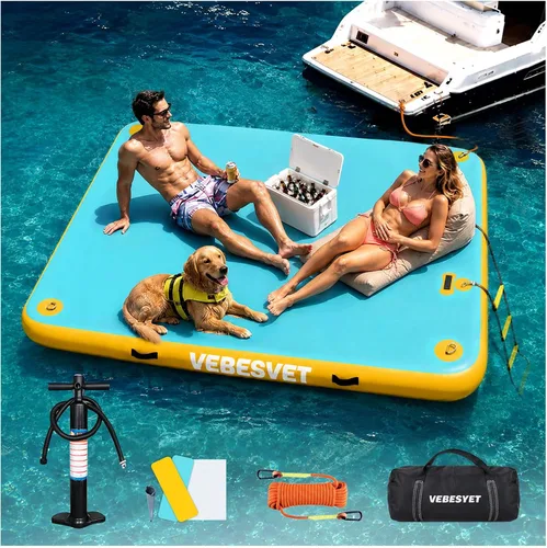 Vista 17 de Plataforma flotante inflable del muelle con la escalera suave Gris claro+negro