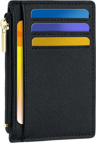 Vista 25 de Tipmile Cartera para tarjetas de crédito para mujer, pequeña funda delgada Muerciélagos