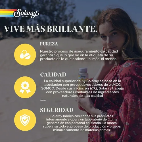 Vista 6 de SOLARAY Super Resveratrol w/pterostilbeno, tapa vegetal (Btl-plástico) 250mg 30ct