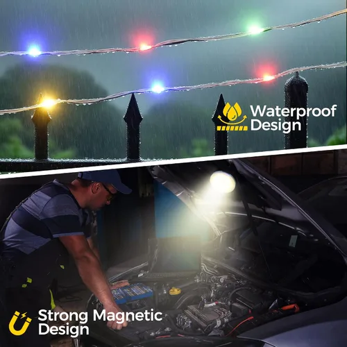 Vista 6 de 10L0L Kit de luces de techo para carrito de golf con tira de luz de neón LED, 5 modos e imán, USB-C recargable, impermeable, luces decorativas