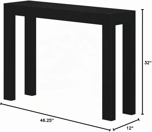 Vista 2 de Plank+Beam Modern Console Table, 46 Inch, Black Negro