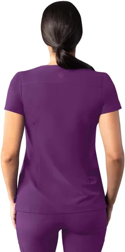 Vista 2 de Adar Addition - Ropa quirúrgica para mujer, moderna camiseta médica con cuello en V