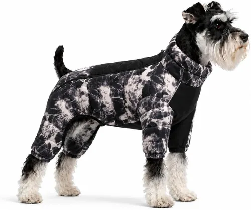 Vista 29 de Suéter para Perro ArmyGreen, Resistente al Viento, Reflectante - Chaqueta de Invierno Dirigible para S, M, L - Cremallera, Tallas Ajustables Verde