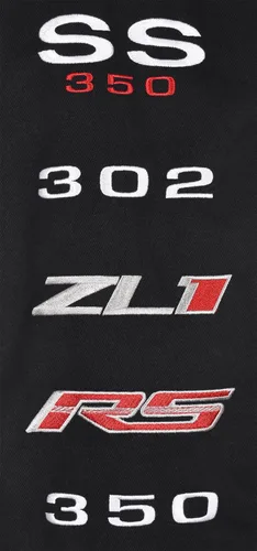 Vista 7 de JH DESIGN GROUP Chaqueta de sarga de algodón bordado Chevy Camaro Collage para hombre