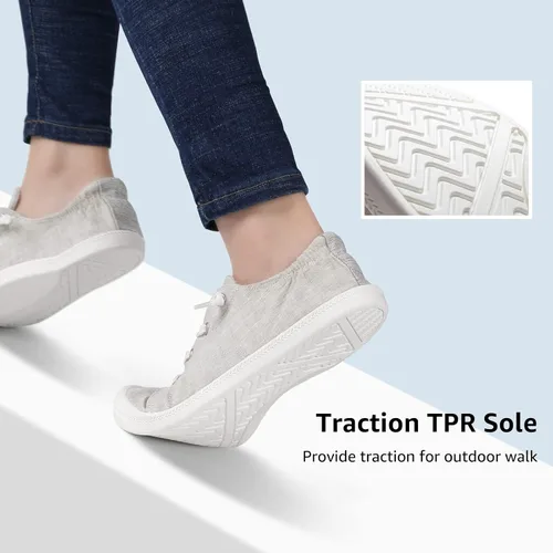 Vista 6 de STQ - Tenis sin cordones para mujer, cómodos zapatos casuales de lona