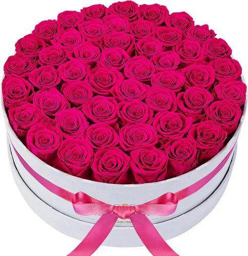Vista 11 de Perfectione Roses 27 Rosas en una Caja, Rosa del Día de la Madre, Flores Preservadas para Ella, Flores para Entrega, Regalos de Cumpleaños