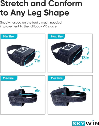Vista 5 de Skywin Vive Tracker Straps for HTC Vive, 3.0, 2.0, and Ultimate Trackers, 2 Pack Feet Strap, Secure and Comfortable Full Body Tracking