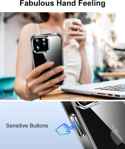 Vista 65 de HOOMIL Funda para iPhone 7 Plus/iPhone 8 Plus de 5.5 Pulgadas, sin amarillamiento, protección contra caídas, cubierta trasera dura transparente