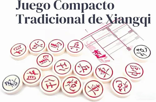 Vista 8 de MAGIKON Juego de ajedrez chino, plástico duro Xiangqi con caja 1.2in piezas