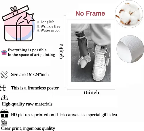 Vista 3 de Póster feminista de moda para adolescentes y niñas, impresión femenina en blanco y negro, cuadro de lienzo ecléctico para decoración de pared