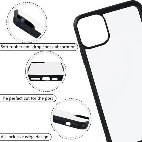Vista 4 de 5 fundas para teléfono de sublimación para iPhone 11 de 6.1 pulgadas, fundas de teléfono imprimibles para teléfono personalizadas, fundas