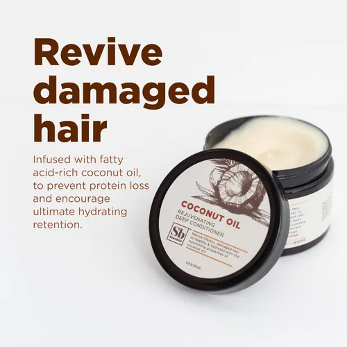 Vista 3 de Soapbox Coconut & Shea - Acondicionador profundo rejuvenecedor, tratamiento hidratante para cabello seco y dañado, deja el cabello suave, liso e