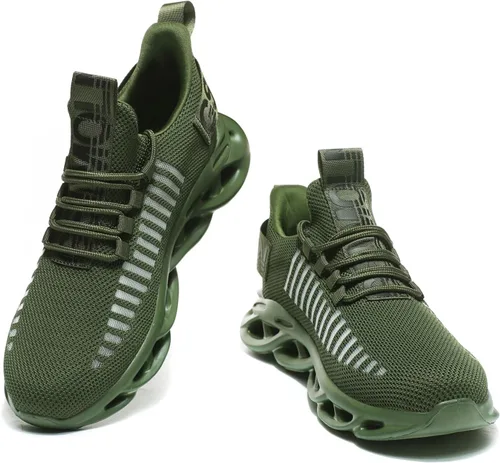Vista 7 de GSLMOLN - Zapatos de deporte para hombre, transpirables, ultra ligeros, casuales, deportivos, de moda, para gimnasio, sin cordones