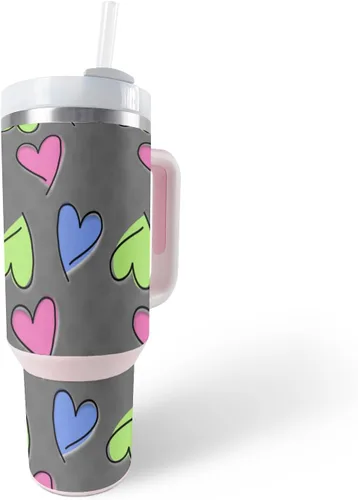 Vista 7 de MightySkins Skin - Vaso de vinilo compatible con Stanley The Quencher H2.0 FlowState de 40 onzas, diseño de mármol de albaricoque, protectora