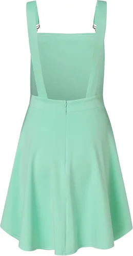 Vista 3 de YOINS - Minifaldas overol femeninas con tirantes ajustables, plisadas