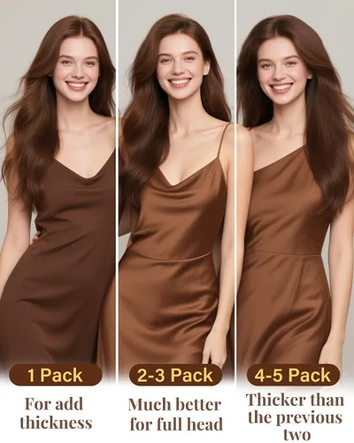 Vista 8 de 【Descuento】Hetto - Extensiones de cabello con cinta adhesiva, 40g, extensiones de cabello humano, color rubio ceniza oscuro degradado a rubio medio