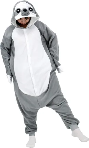 Vista 8 de Adult Sloth Onesie Pajamas Cosplay Animal Homewear Sleepwear Jumpsuit Costume for Women Men