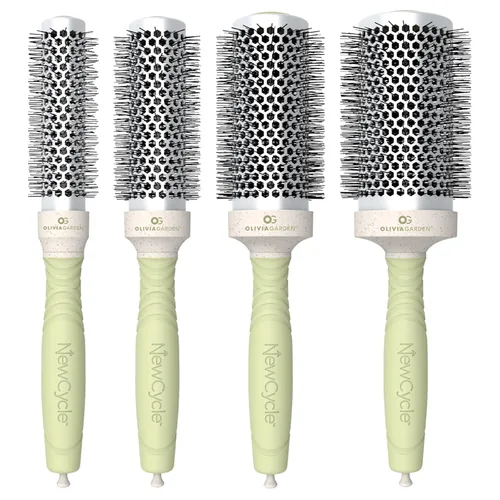 Vista 7 de Olivia Garden NewCycle Round Thermal Hair Brush (not Electrical) with Ceramic Barrel, Ionic Technology and Made from 100% Recycled