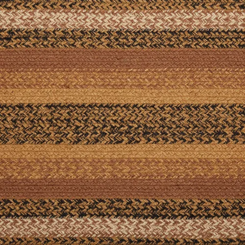 Vista 6 de VHC Brands Kettle Grove - Camino de mesa ovalado con textura de yute primitivo, color bronceado, a rayas, 8 x 24 pulgadas