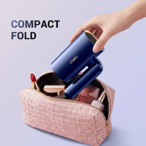Vista 7 de CONFU Secador de pelo difusor para cabello rizado, secado rápido de 1500 W con difusor para mujeres, secador de pelo de iones negativos compacto