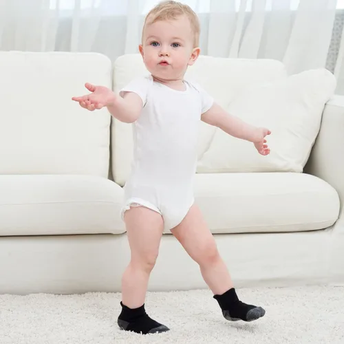 Vista 8 de Zaples - Calcetines altos hasta el tobillo para bebé con base antideslizante, unisex
