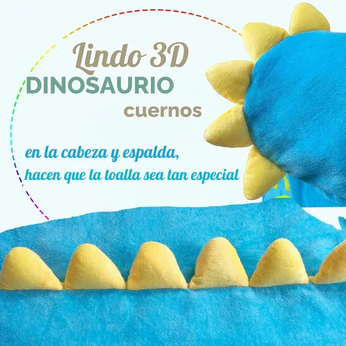 Vista 4 de Toalla de baño de algodón suave Toalla de playa para niños 0-8 años Elefante azul