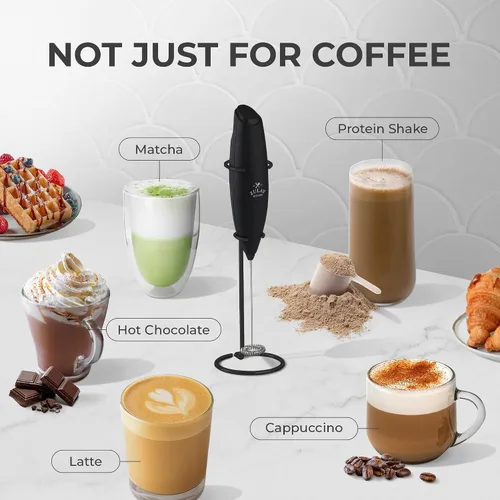 Vista 16 de Zulay Milk Boss Espumador de leche potente manual, hace espuma para latte, batidor para mezclar bebidas, café, miniespumador para capuchino, frappé