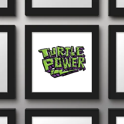 Vista 2 de Trends International Gallery Pops Nickelodeon Teenage Mutant Ninja Turtles: Mutant Mayhem - Arte de pared de poder de tortuga, versión enmarcada